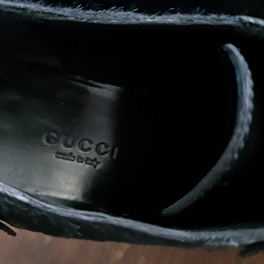 Gucci Leather and Pony Hair Booties Shoes - Picture 6 of 11